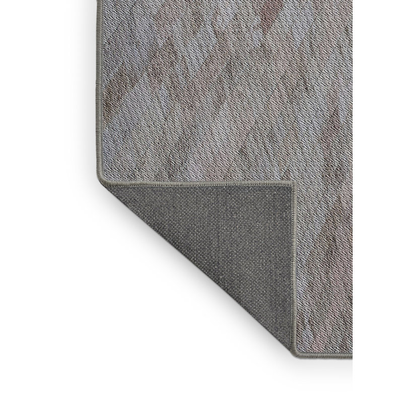 Tapis bleu/gris à motifs Saini, Rectangle 4 pi x 6 pi