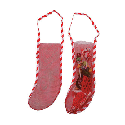 10 Piece Mesh Christmas Stocking Set