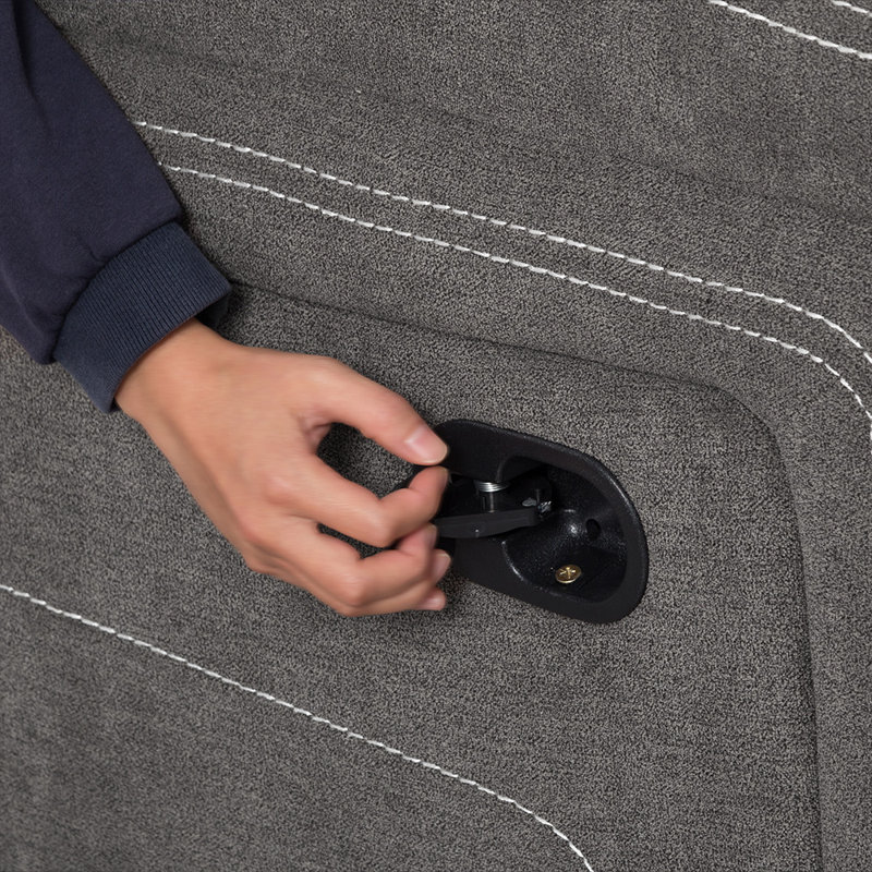 Akul 107.5" Wide Reclining Corner Sectional, Charcoal 100% Polyester
