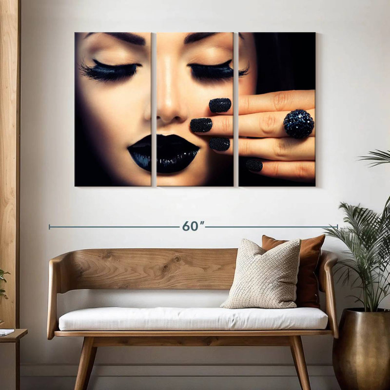 Shuttleworth Black Themed Makeup, 32" H x 50" W