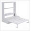Grand lit escamotable mural avec coussin, grand lit, blanc