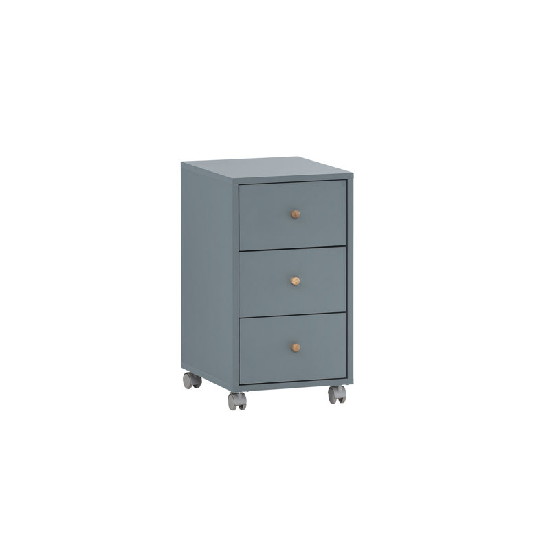 Keyarie 32.6cm Wide 3 -Drawer Mobile File Cabinet, Blue