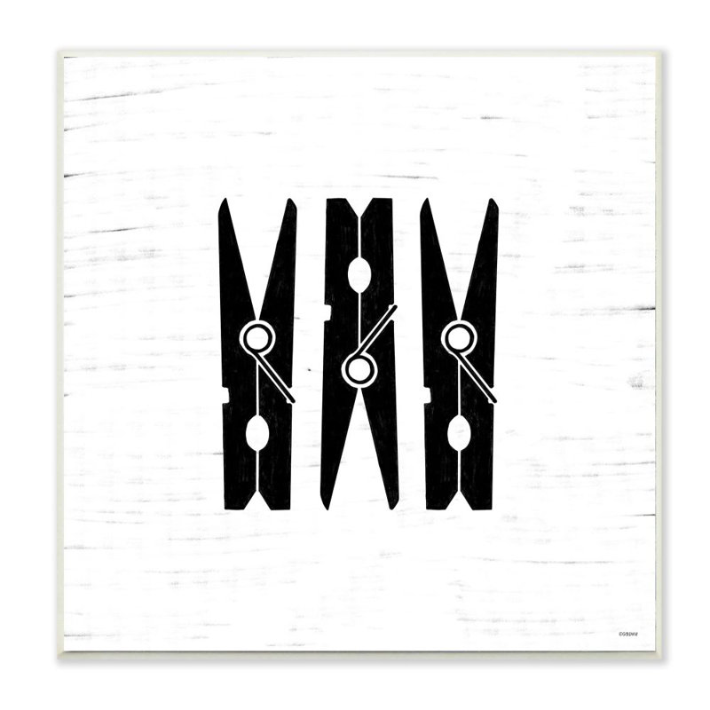 Impression sur toile Canvasespin Laundry Design, H 12 po x l 12 po x P 1,5 po, Plaque murale