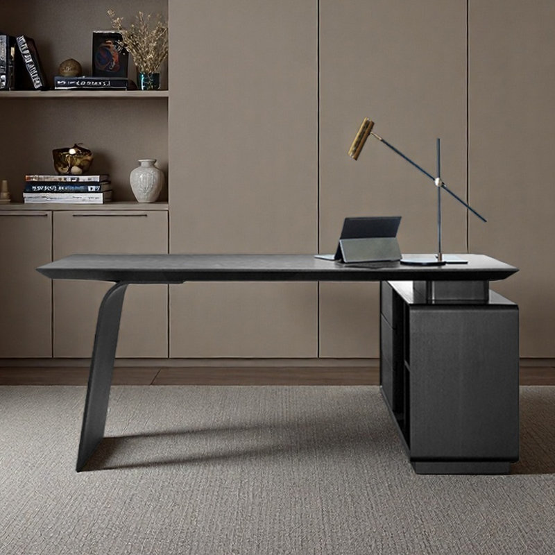 Bureau de rangement, bureau d'écriture, bureau d'angle, H 29,92 po x l 62,99 po x P 27,56 po, Noir