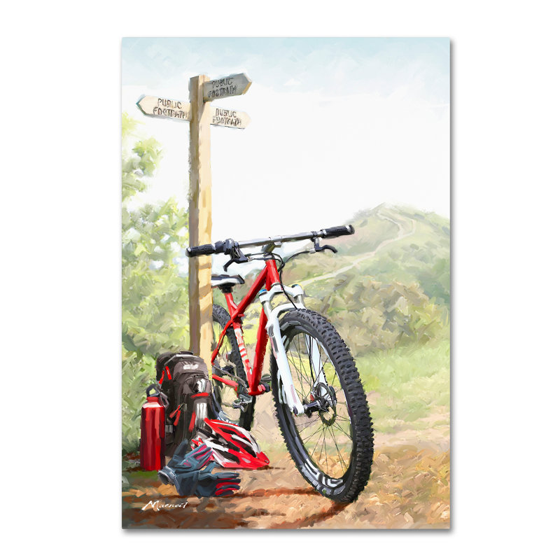 Armand 'Mountain Bike' Print on Canvas, 19" H x 12" W x 2" D