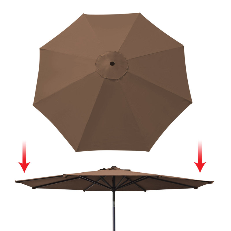 Auvent de remplacement pour parasol, Brun