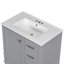 Meuble-lavabo moderne de 30 pouces avec lavabo, portes à fermeture douce et 3 tiroirs pour un rangement efficace et durable-116332720