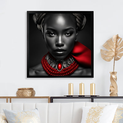 «The Lady With The Red Ruby III - Fashion Woman», art mural