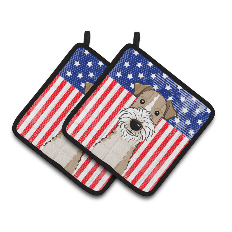 Caroline's Treasures American Flag Polyester Potholder