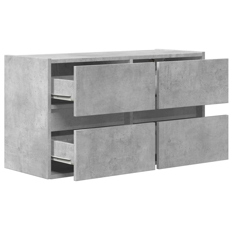 Yes_No_No_Yes_No Unfinished TV Stand, Concrete Grey, 80cm