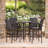 4 - Person Wood Patio Dining Set with Round Table