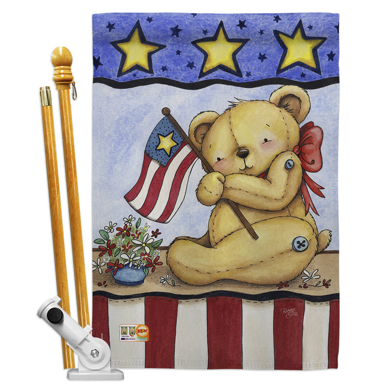 Polyester à 2 côtés 40 x 28 po impressions ensemble de drapeau