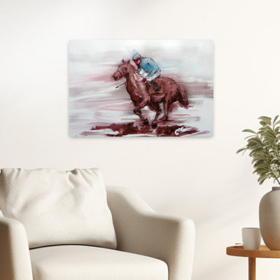 Art contemporain cheval galopant au galop