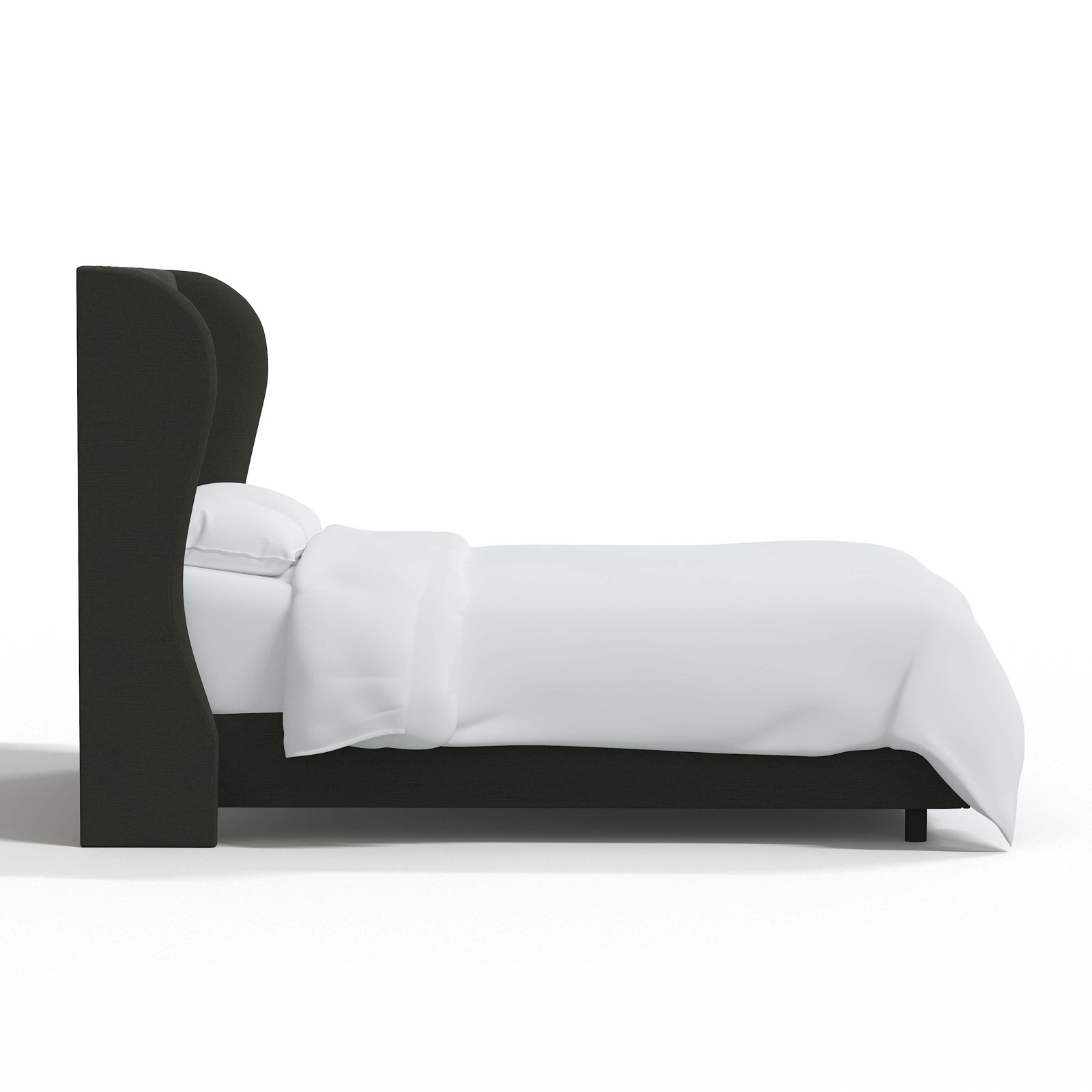 Tomey Upholstered Wingback Bed, King, Classic Loden Velvet