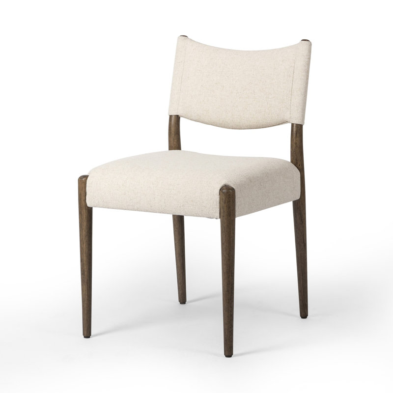 Jayla Upholstered Dining Chair, Antique Walnut, Antwerp Natural