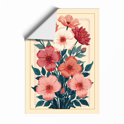 Carnation Bouquet Botanical - Framed Print