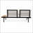 Theo 2 Seater Outdoor Sofa With Durable Iron Frame And Acacia Wood Accents, Water-Resistant Cushions For Comfort And Style-1562064210