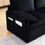 Lit convertible en velours côtelé, 31 réglables avec tirette, poches de rangement latérales, confortable pour le salon, revêtement, option escamotable, 2 coussins et poches-392964191
