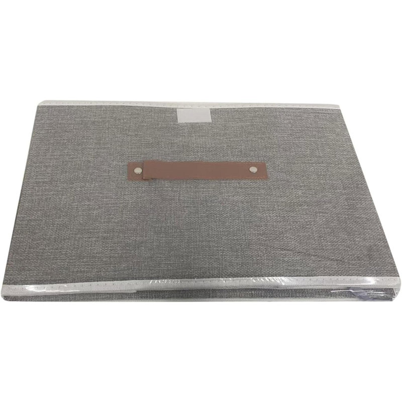 17 Stories Fabric Bin, 30cm H x 29cm W x 44cm D, Grey, 2