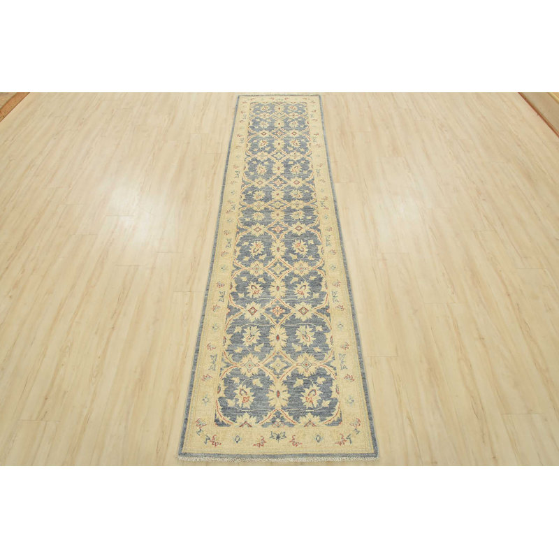 One-of-a-Kind 2'7'' X 9'5'' New Age Runner Wool Area Rug in Blue