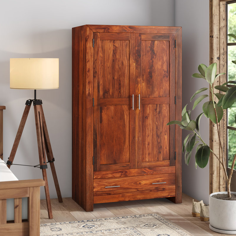 2 Door Solid Wood Wardrobe