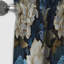 Astral Blue White Damask Radiance I - Rideau damassé - Rideau occultant en velours - 1 panneaux-107555661