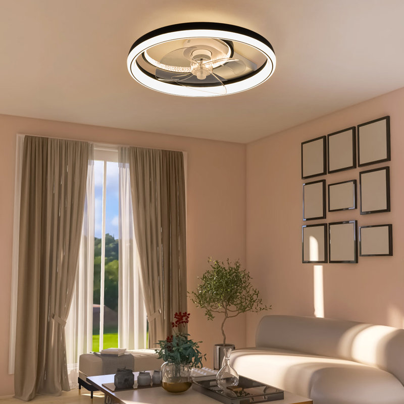 Ventilateur de plafond à intensité variable de 20 po avec lumières DEL Demaline