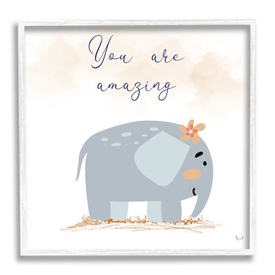 Ba941Framed You Are Amazing Elephant