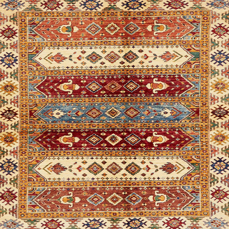 Tapis abstrait moderne 714, Carré 7 pi