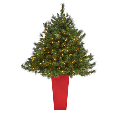 Wyoming Easy Set-Up 4.5' Lighted Christmas Tree