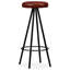 Tabouret de bar Tabouret de bar à hauteur de comptoir pour îlot de pub en cuir véritable