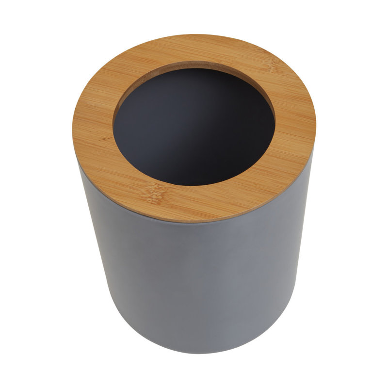 Bamboo Open Waste Bin, Grey