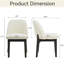 Chaise de salle à manger rembourrée en polyester 19,5 po Bason avec pieds en bois massif noir (ensemble de 6)-8294642-923741