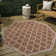 Hague Moroccan Trellis Textured Weave Red/Beige Indoor/Outdoor Rug