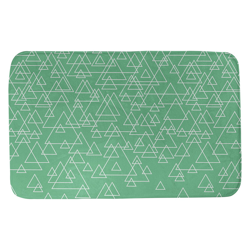 Tapis pour salle de bain Avicia, l 17 po x L 24 po, Vert