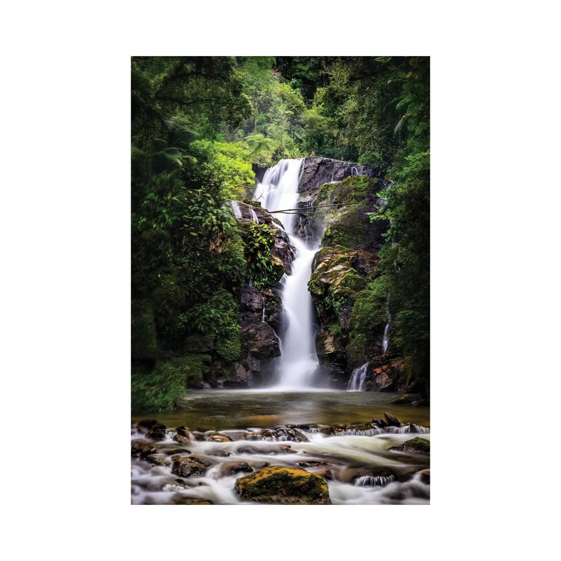 Waterfall II by Glauco Meneghelli - Print on Canvas, Wrapped Canvas, 20.32 cm H x 30.48 cm W