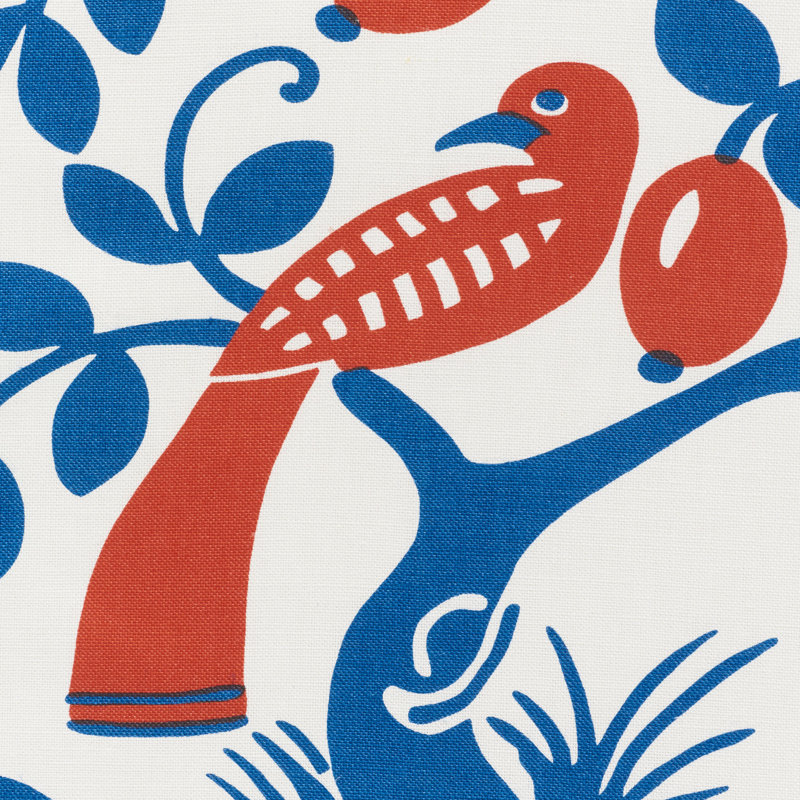 Tissu olive, Bleu / Rouge