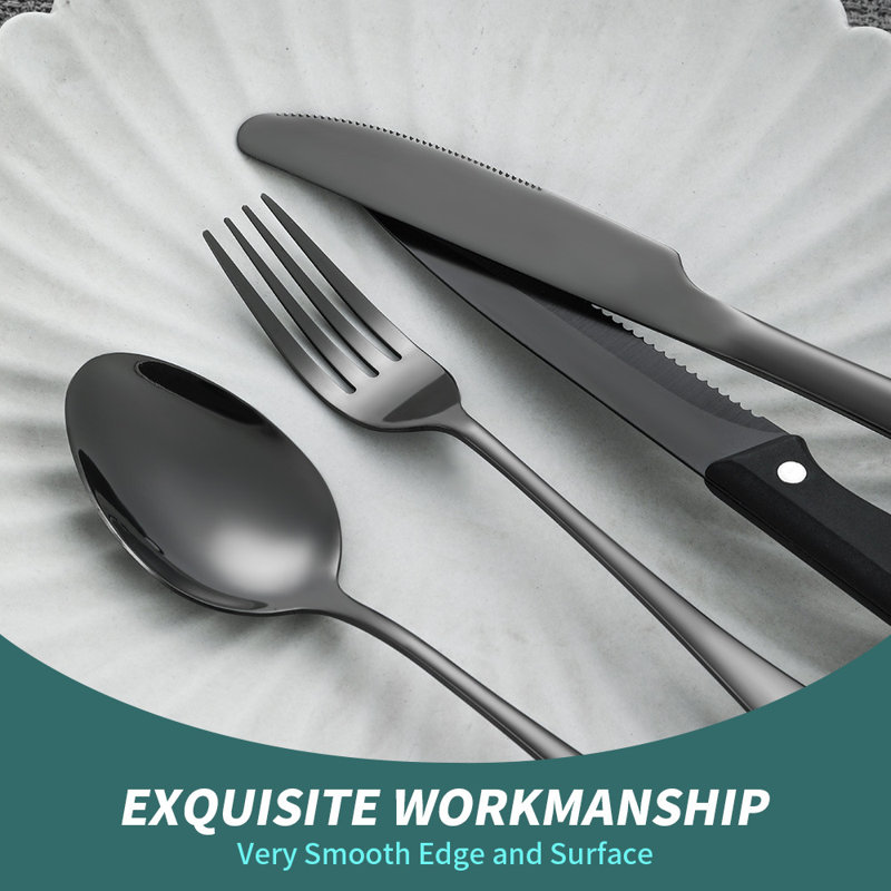 Latitude Run® Selima Stainless Steel Flatware Set - Service for 12