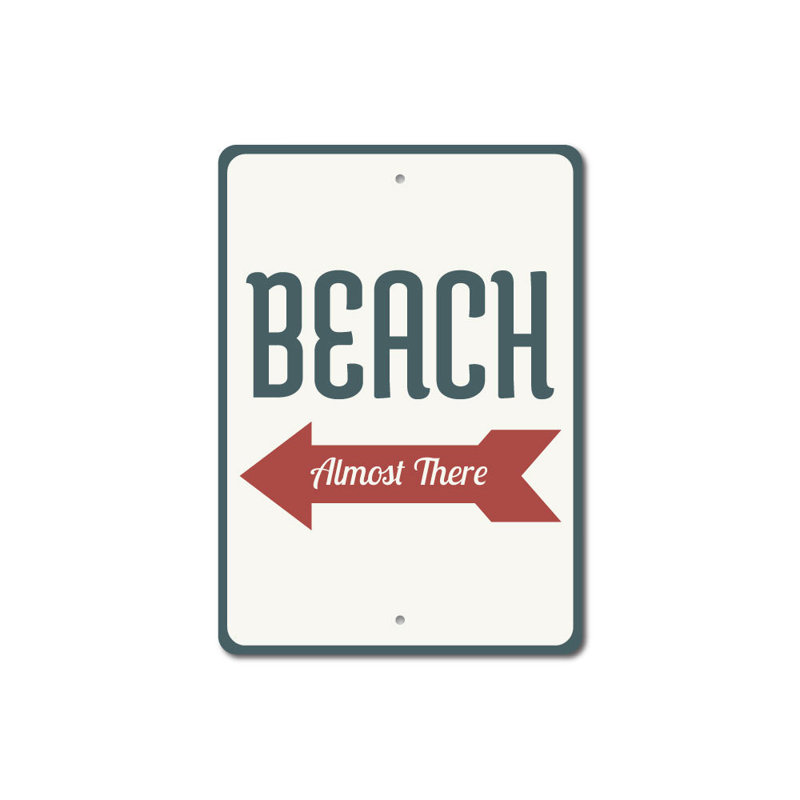 Panneau en aluminium «Beach Almost There», H 18 po x l 12 po x P 0,06 po