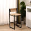 Tabourets de bar Honey (paquet de 2), sièges en corde de papier. Base en métal, design moderne. Convient à la cuisine, au bar et au comptoir. Processus d'assemblage facile 2Pcs de chaises fonctionnelles, utilisation efficace