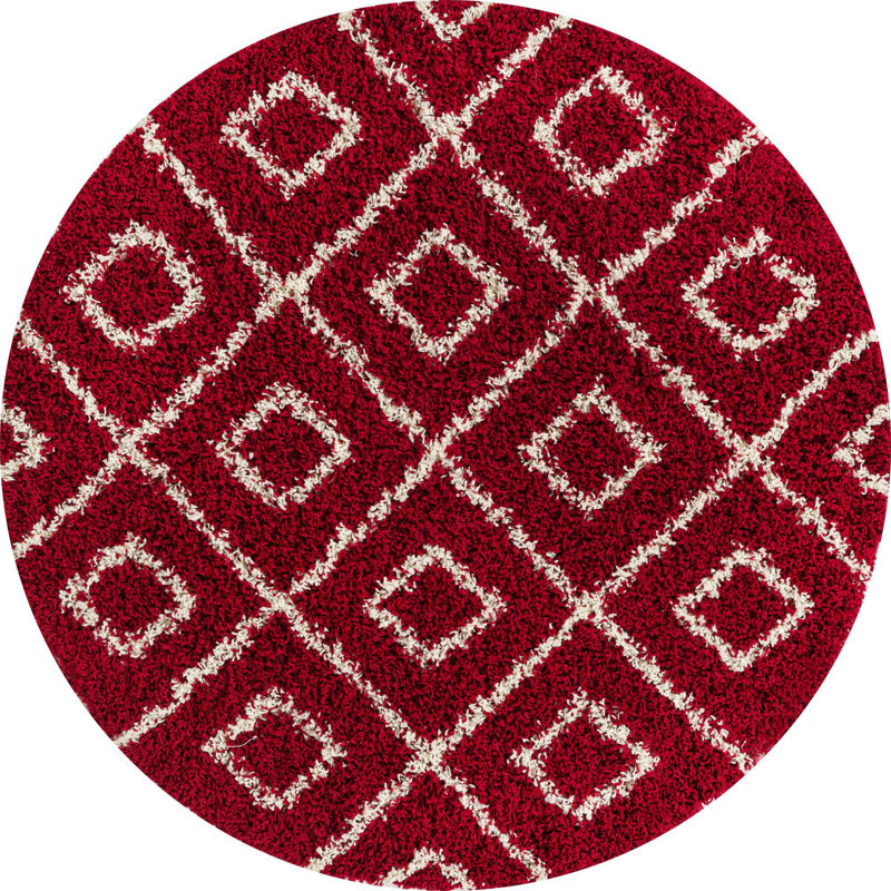 Assata Geometric Indoor Rug, Round 5'3"