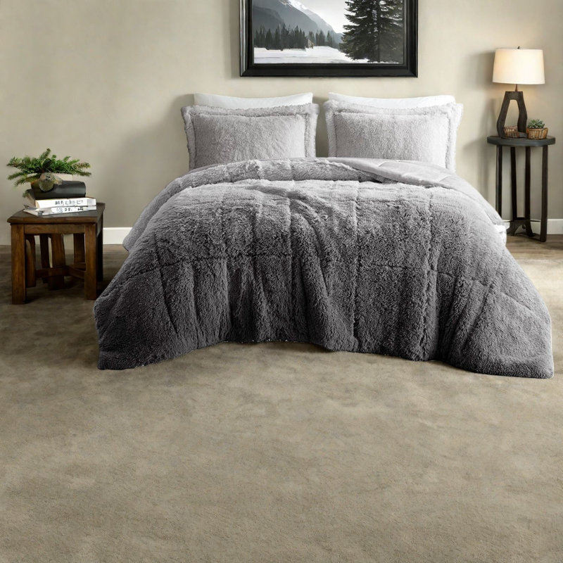 Ensembles de literie douillets en fausse fourrure de polyester pour une maison moderne