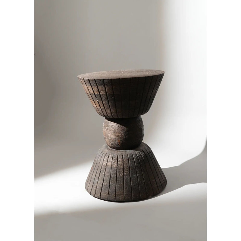 Table de bout décorative en bois - Table d'appoint - 16 x 16 x 22 po