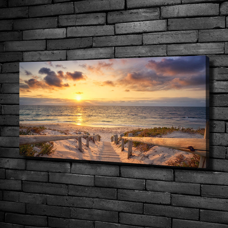 Path To The Beach - No Frame Print on Canvas