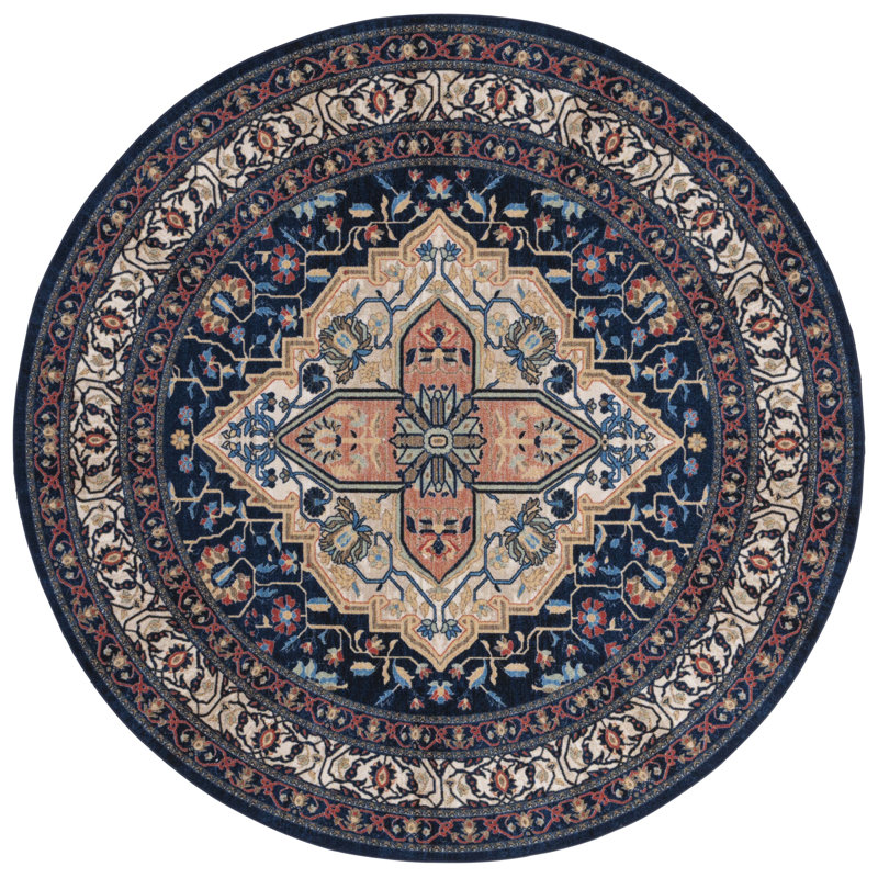 Journey Performance Machine Washable Oriental Rug, Round 6'7"