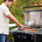 Current Model G Dual Zone Full-Size Electric Grill With Cabinet - Dark Grey