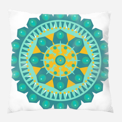 Geometric Microsuede Reversible Throw Pillow