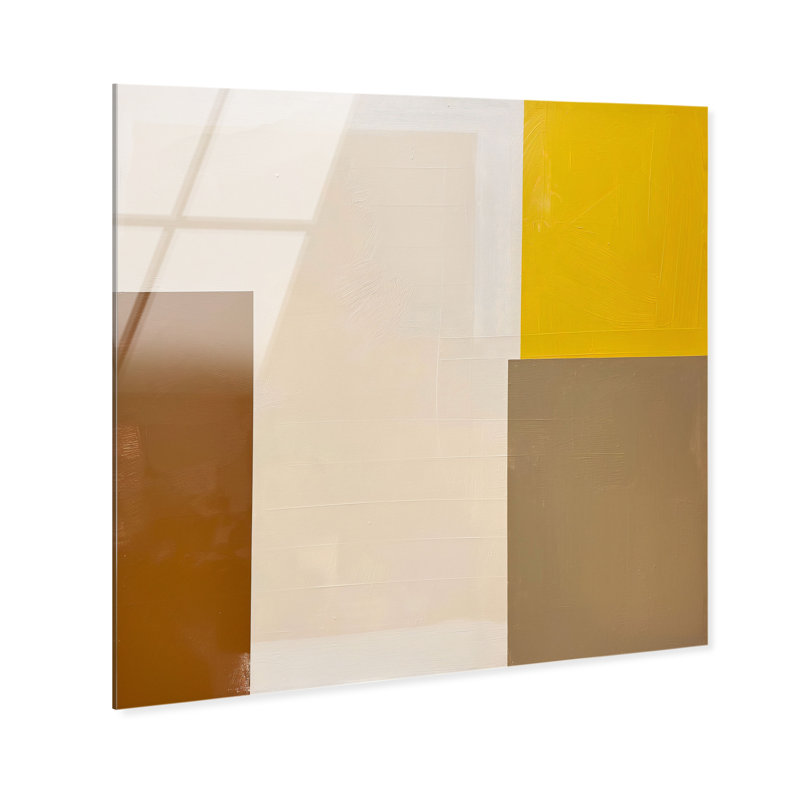 Cubes of Light I High-Gloss Frameless Acrylic Glass Wall Art Abstract Print by Oliver Gal, Ready to Hang, 12 x 12