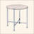 Round End Table With X-Shape Support