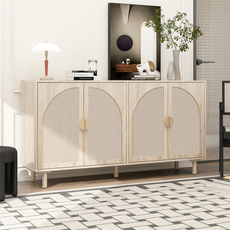 Buffet décoratif Cheshunt, Naturel, H 31,54 po x l 58,9 po x P 15,59 po